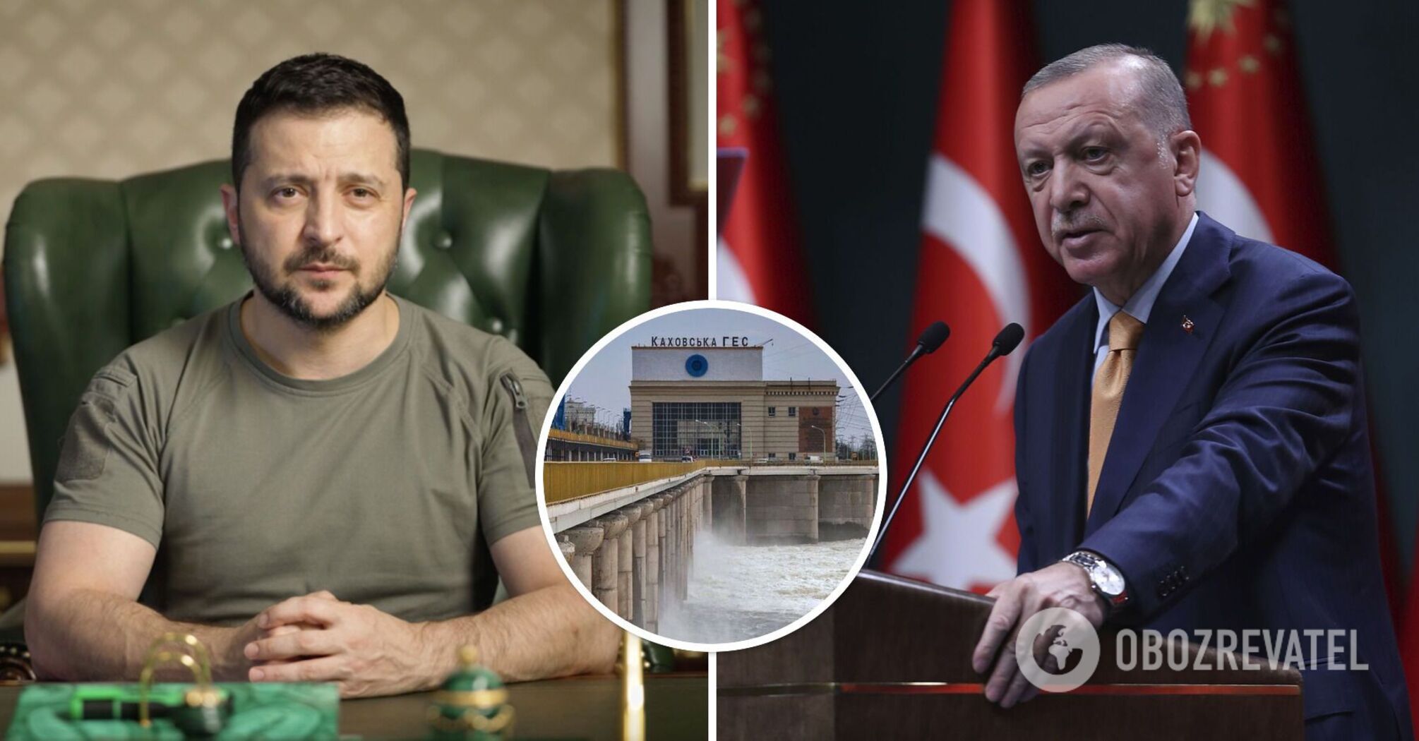 Zeleński i Erdogan rozmawiali o zbombardowaniu elektrowni wodnej w Kachowce