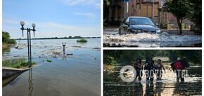 Oleshky flooded by 90%, water level in Hola Prystan reaches more than three meters: people are trapped (updated)