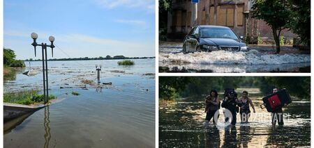 Oleshky flooded by 90%, water level in Hola Prystan reaches more than three meters: people are trapped (updated)