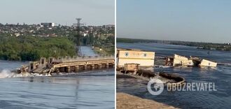 Catastrophe of impressive proportions: the network showed how the Kakhovka HPP and flooded villages nearby look like now. Video