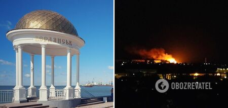 Loud explosions and fire break out in occupied Berdiansk: photos of 'cotton'