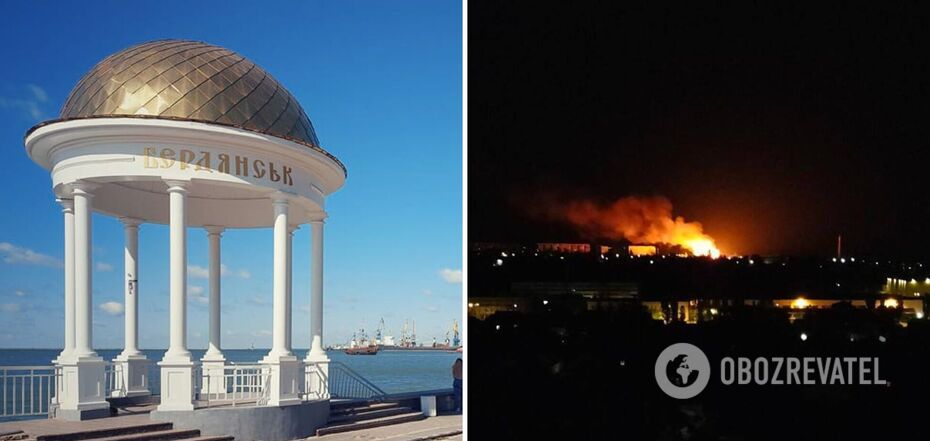 Loud explosions and fire break out in occupied Berdiansk: photos of 'cotton'
