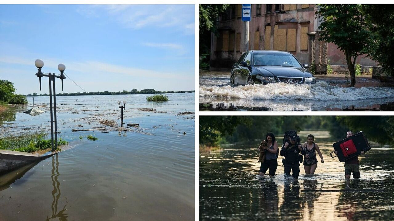 Oleshky flooded by 90%, water level in Hola Prystan reaches more than three meters: people are trapped (updated)