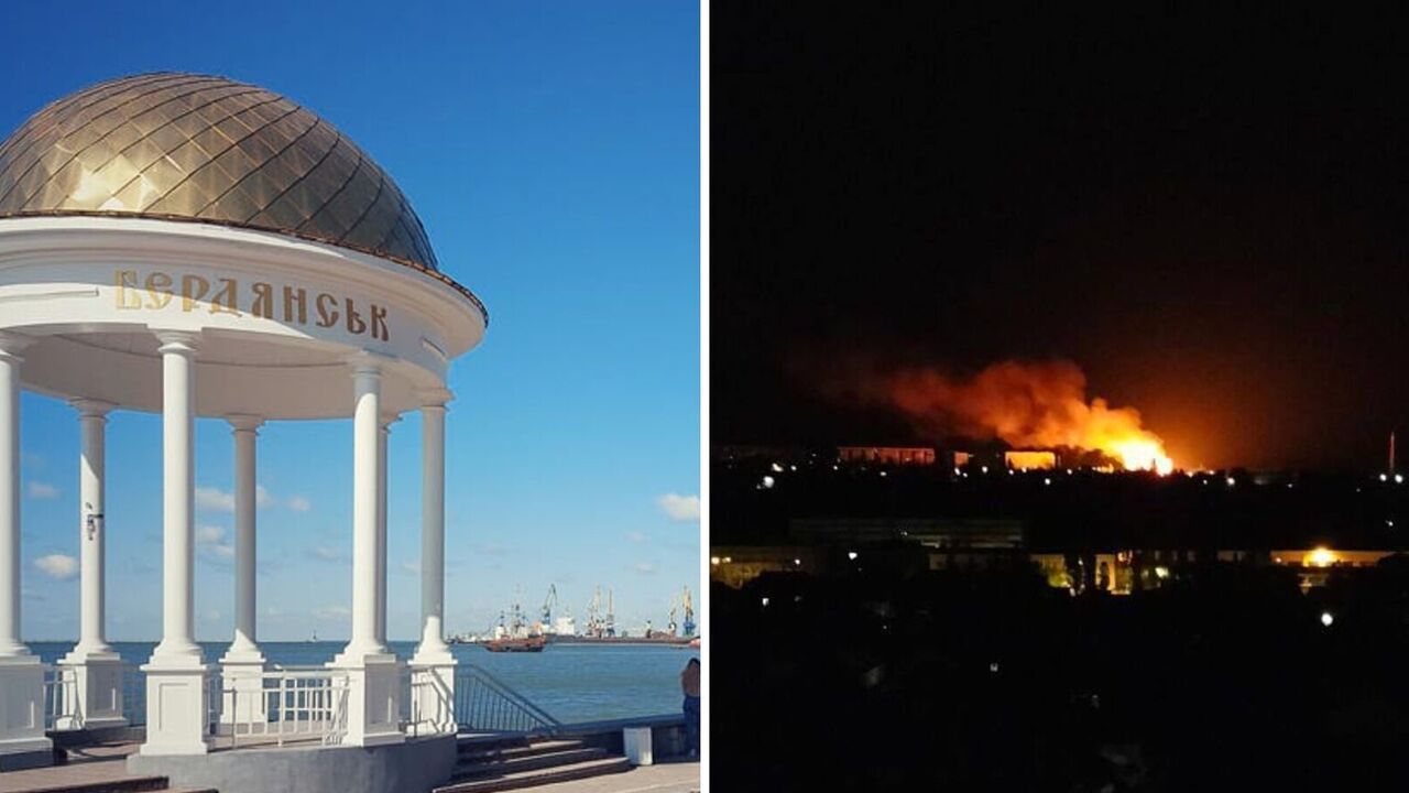 Loud explosions and fire break out in occupied Berdiansk: photos of "cotton"