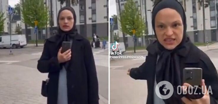 "Ukrainians put you out like dogs": Chechen woman "smashes" Russians in Finland. Video.