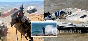 A boat and a life jacket of a Russian soldier washed up on the coast in Odesa: no body was found. Photo.