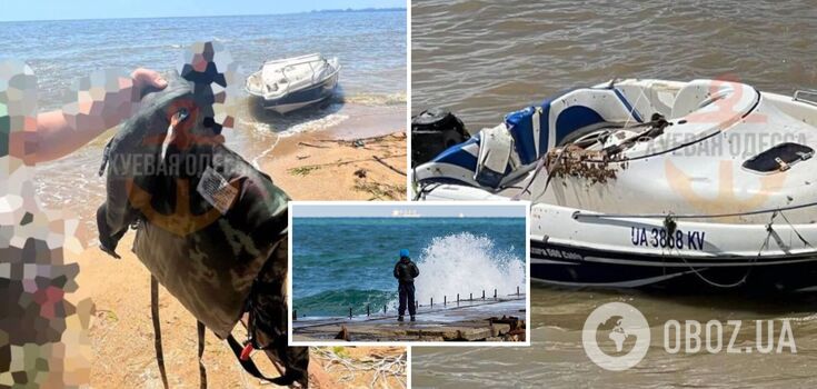 A boat and a life jacket of a Russian soldier washed up on the coast in Odesa: no body was found. Photo.