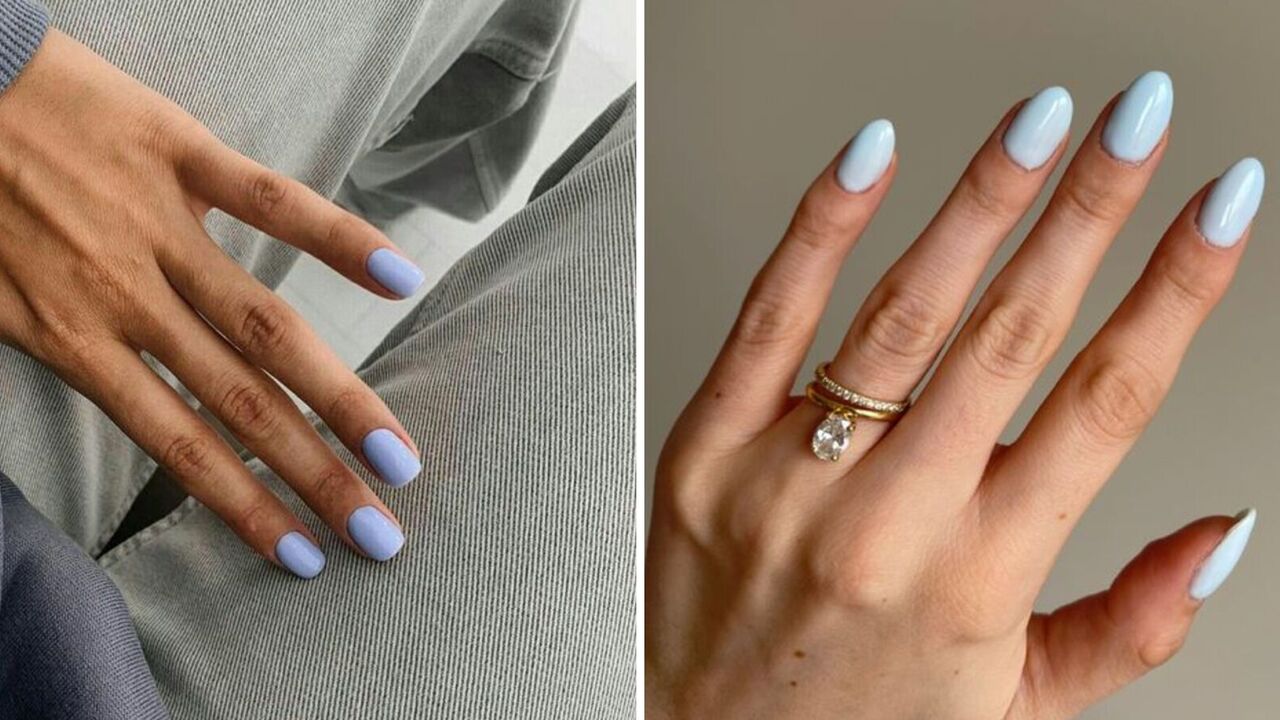 Blueberry milk nails: a new manicure trend has conquered TikTok and delighted fashionistas around the world. Photo