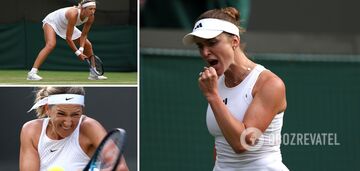 Svitolina defeated Azarenko for the first time in her career and reached the quarterfinals of Wimbledon