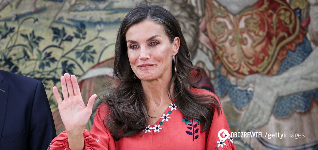 Queen Letizia of Spain impressed with a stylish look in an embroidered shirt from a Ukrainian brand. Photo