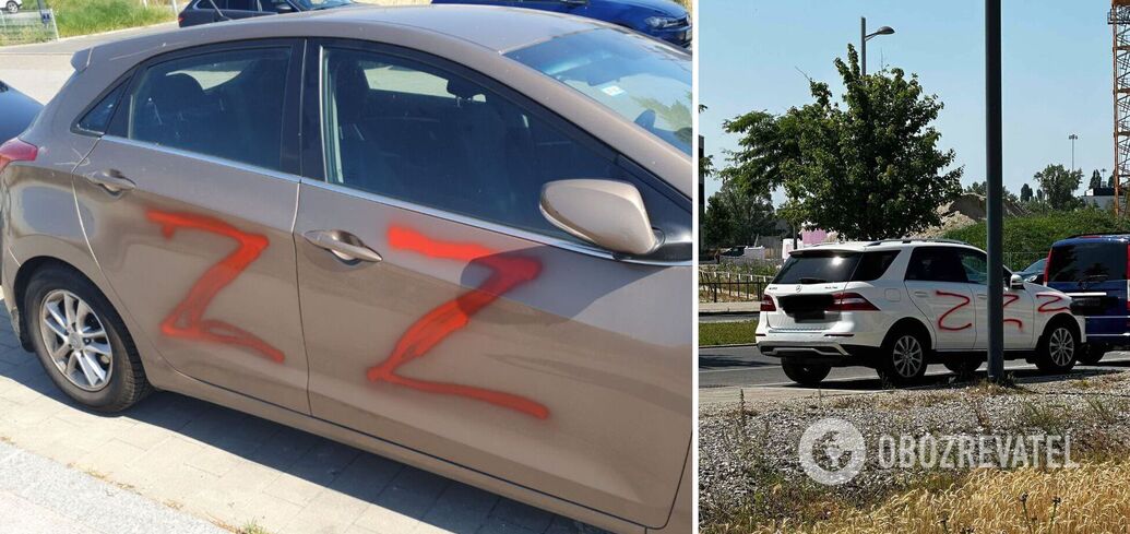 W Wiedniu samochody z ukraińskimi tablicami rejestracyjnymi zostały zdewastowane symbolami Z