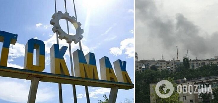 It's loud again in occupied Tokmak: three series of explosions were recorded at enemy positions