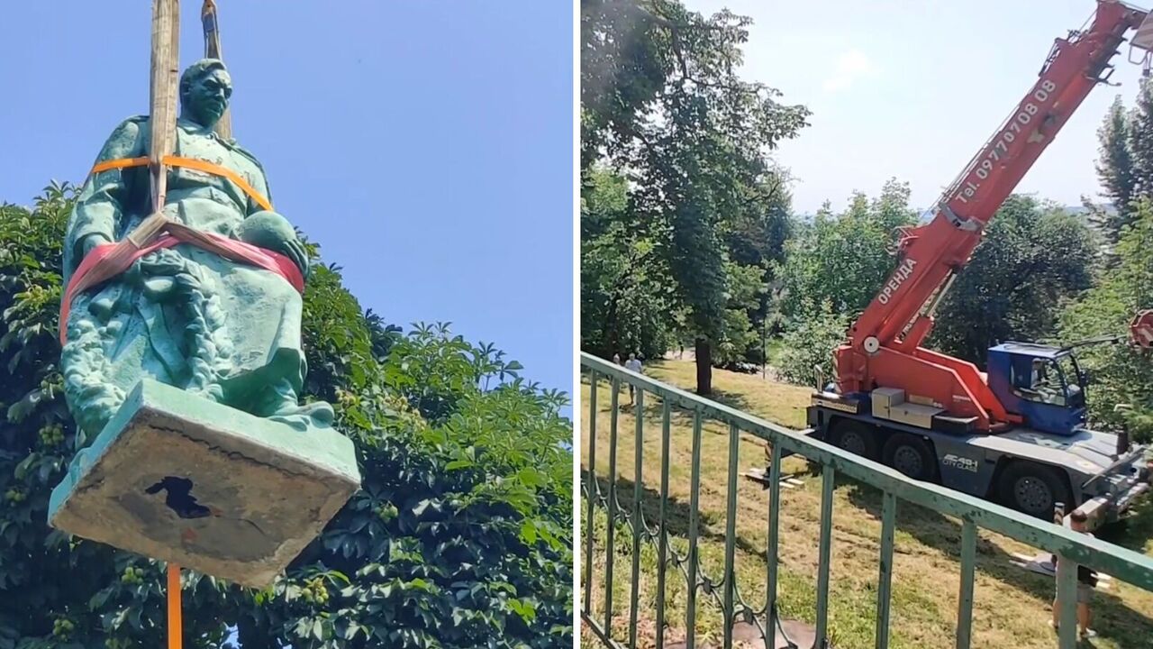 We Lwowie zburzono kolejny pomnik z czasów sowieckich: zostanie przeniesiony do Muzeum Reżimów Totalitarnych. Wideo