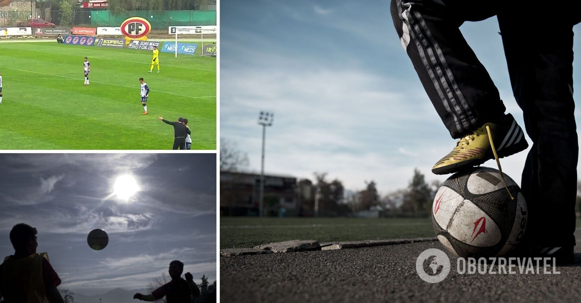 An earthquake hit Chile during a football match. The moment was caught on video