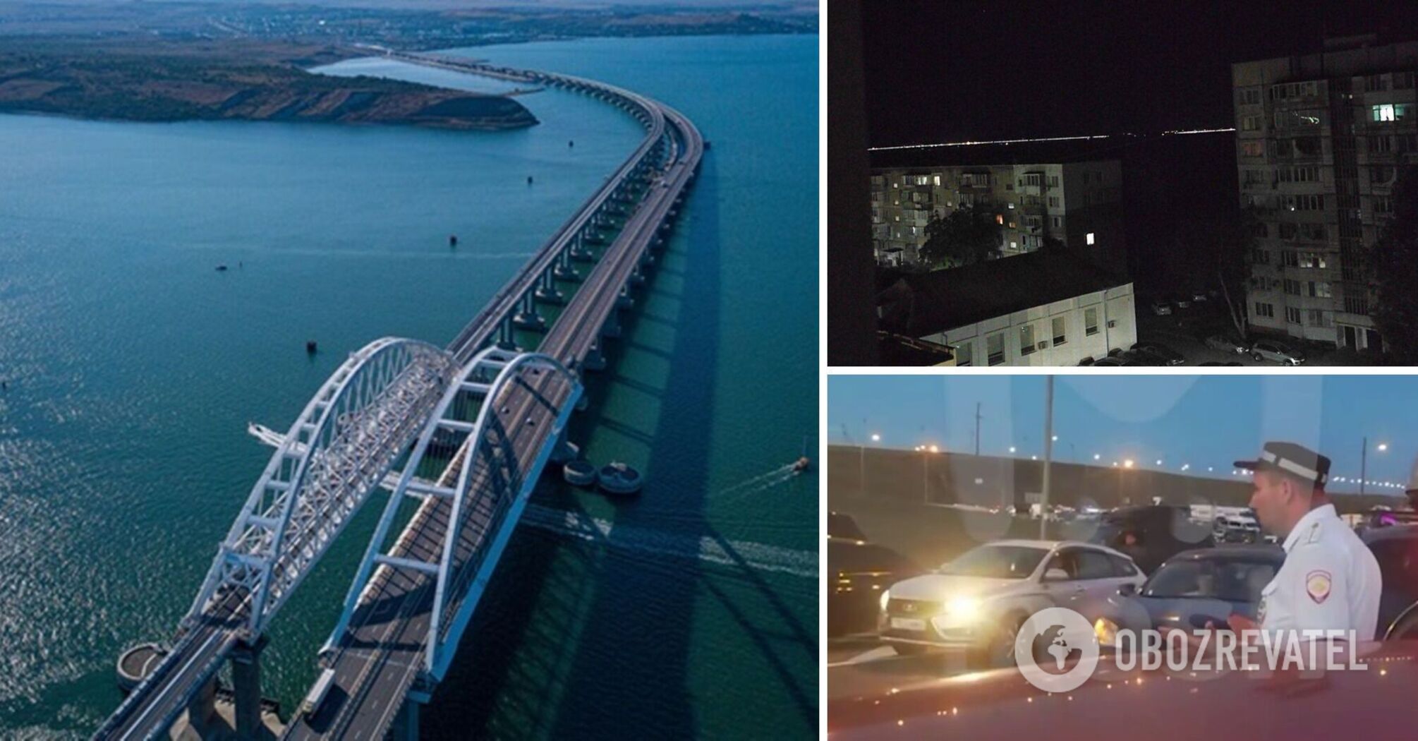 One of the spans collapsed, traffic stopped: photos and video of the aftermath of the explosions on the Crimean bridge have appeared