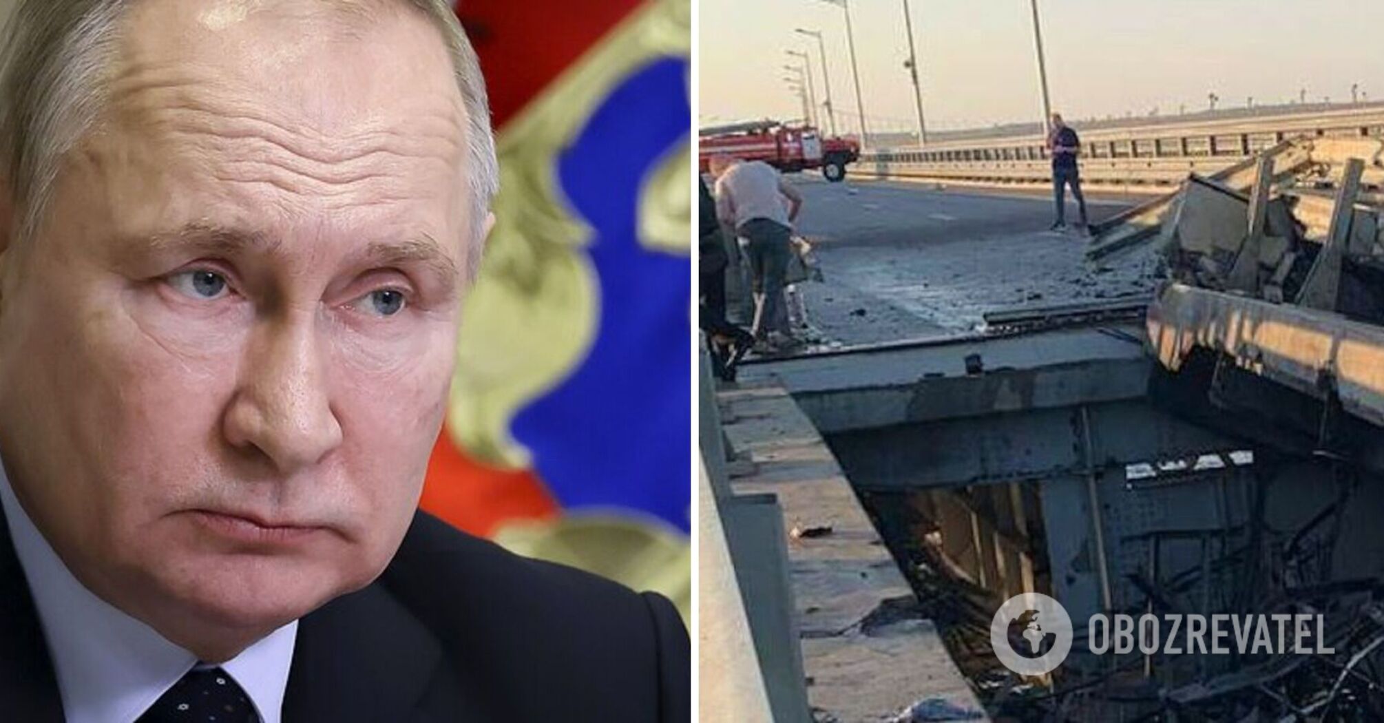 "Będzie odpowiedź ze strony Rosji": Putin wygłasza oświadczenie w sprawie wybuchów na krymskim moście i opowiada stek kłamstw. Wideo