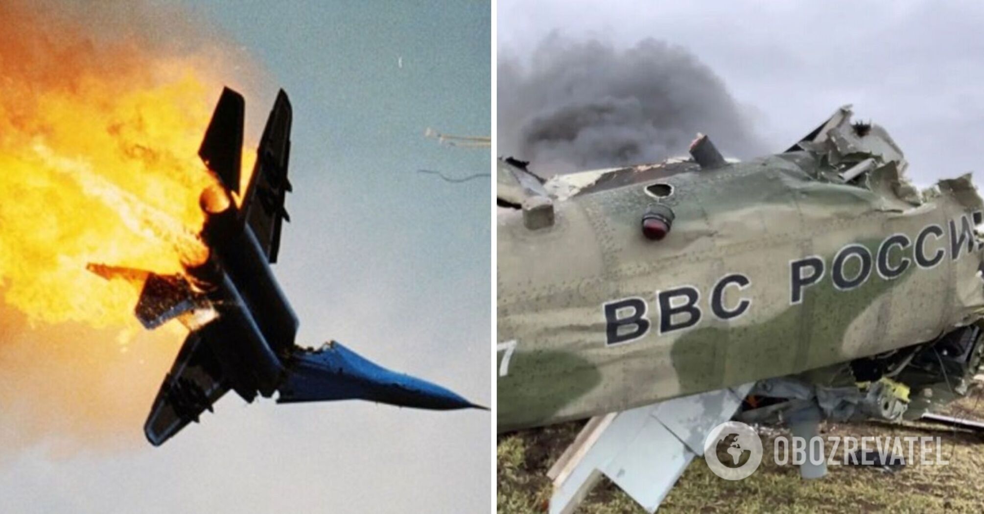 Rosyjski Su-25 rozbił się w regionie Krasnodaru: moment, w którym samolot szturmowy wpadł do morza został uchwycony na wideo