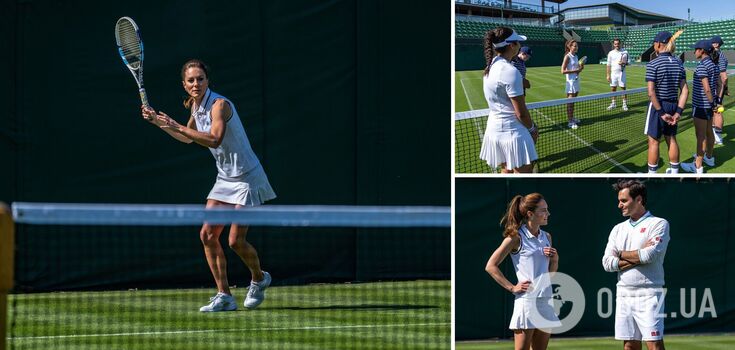 Federer zagrał z księżną Walii na Wimbledonie. Wideo