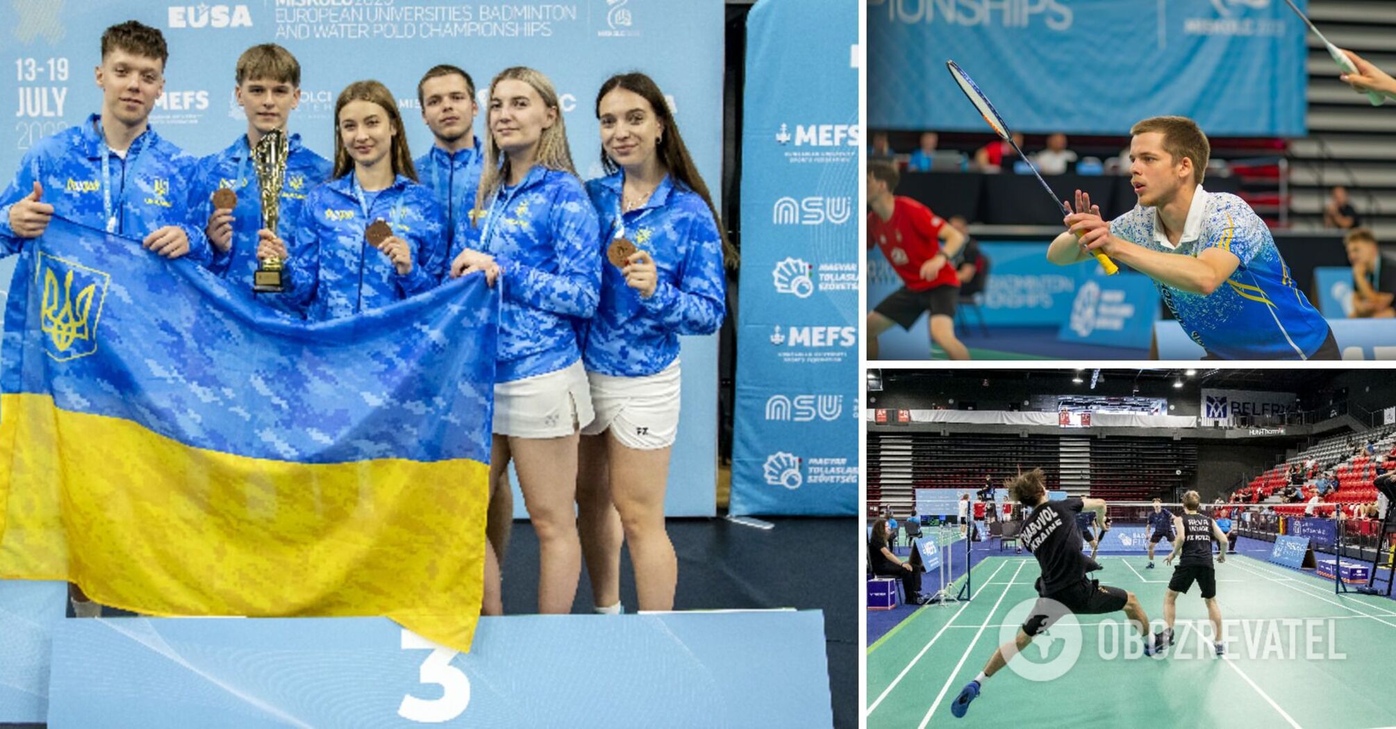 Ukrainian students win 4 medals at the European Badminton Championships