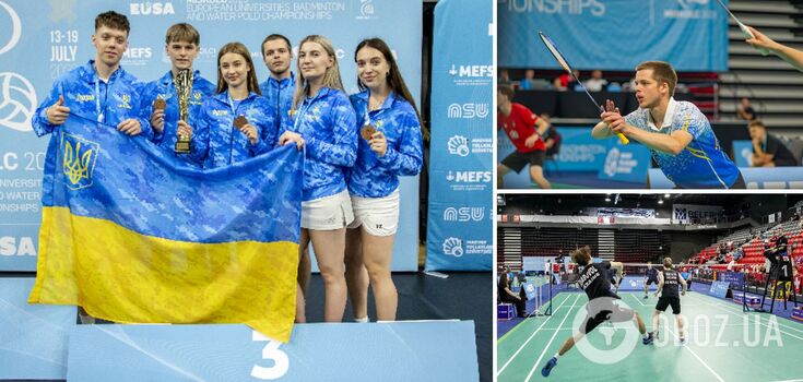 Ukraińscy studenci zdobywają 4 medale na Mistrzostwach Europy w Badmintonie wśród uczelni wyższych