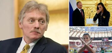 Peskov's comment on Isinbayeva was assessed with the words 'pissed on the pazriots' faces'