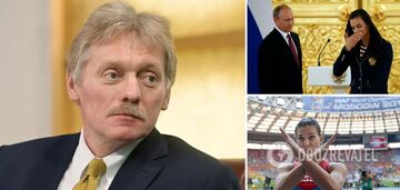 Peskov's comment on Isinbayeva was assessed with the words "pissed on the pazriots' faces"