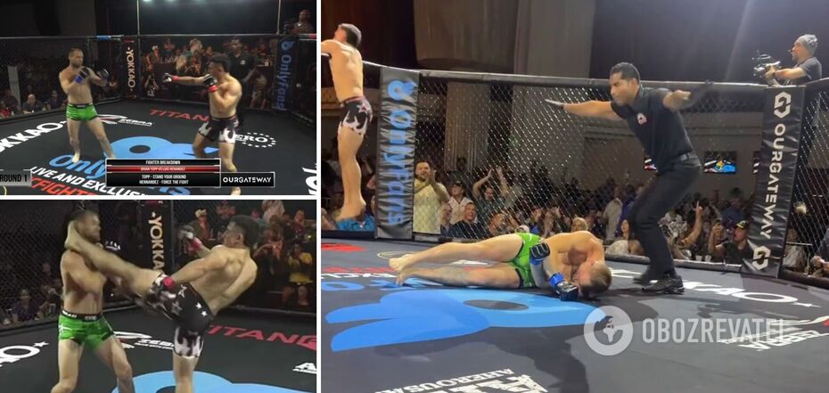 In 1 second. MMA fighter wins with the fastest knockout in history. Video