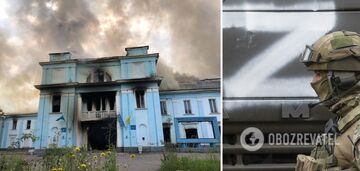 Russia attacked with cluster shells the Palace of Culture in Chasiv Yar: the building burned down. Photo