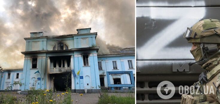 Russia attacked with cluster shells the Palace of Culture in Chasiv Yar: the building burned down. Photo