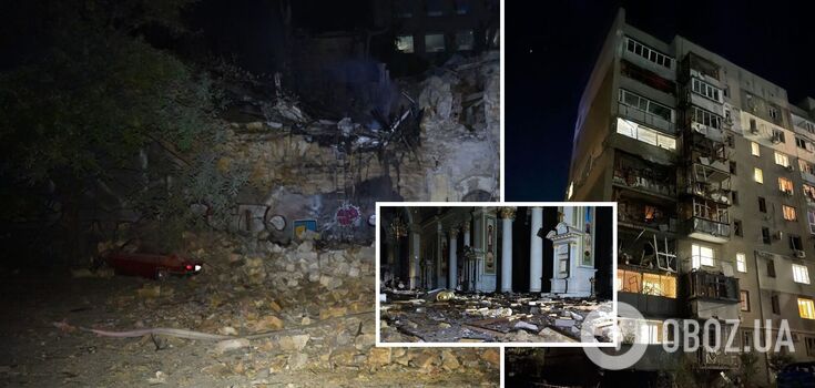 Russian Federation staged another attack on Odesa: dead and injured, residential buildings and cathedral damaged. Photo and video