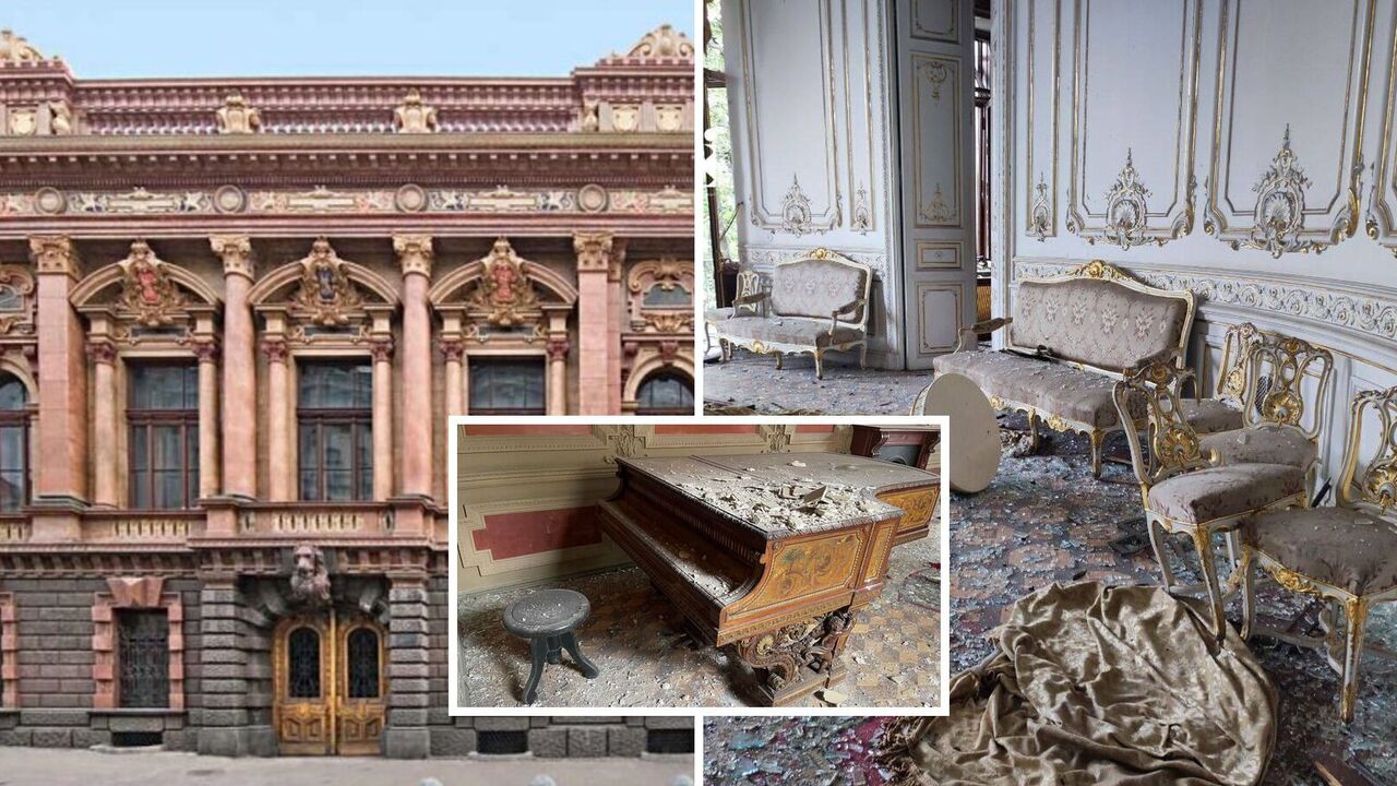 Old stained-glass windows smashed, furniture damaged: photos and video of the House of Scientists in Odessa after a night flight