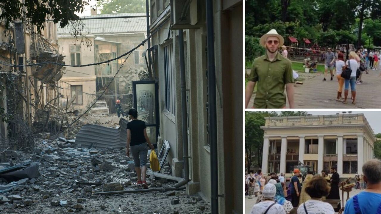 Odessa residents collectively clean the city and pray after the night attack of the Russian army: video