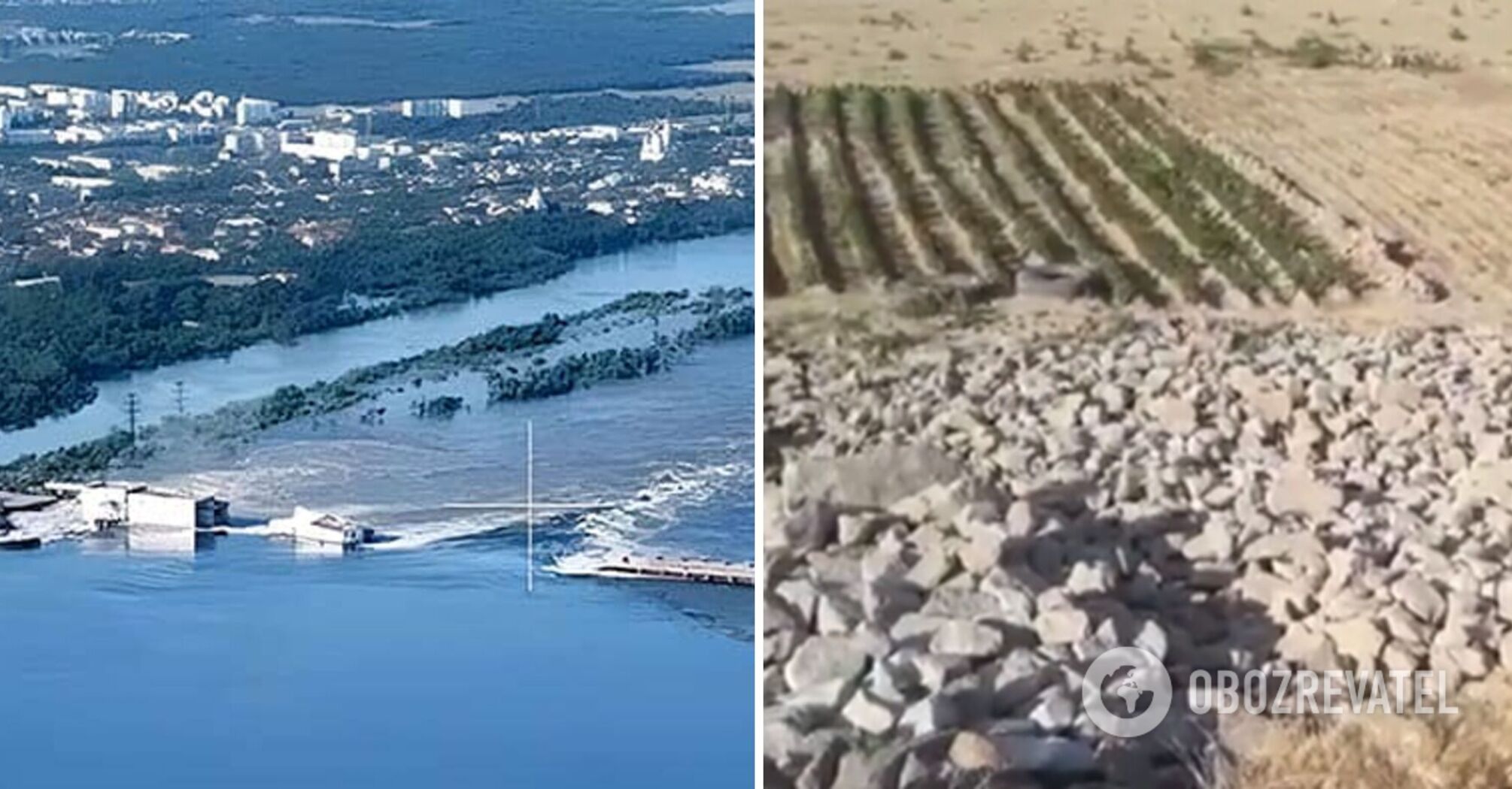 "Ukraińcy nie dadzą się złamać!" Na dnie zbiornika Kakhovka w pobliżu Nikopola posadzono ziemniaki. Wideo