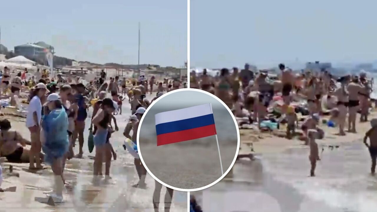 Russians were frightened by the explosions in Crimea and rushed to their home beaches: screams, crush, swimming in turns. Photo