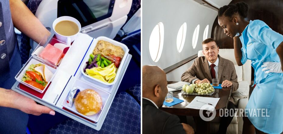 Food on an airplane can be spoiled