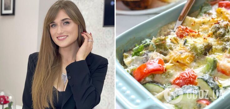 Dasha Yevtukh podzieliła się przepisem na obfitą zapiekankę z kurczakiem i warzywami: idealne danie na lunch