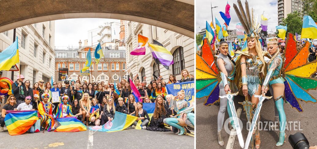 Ola Polakowa jako 'Niezniszczalna' poprowadziła kolumnę Ukrainian Pride w Londynie
