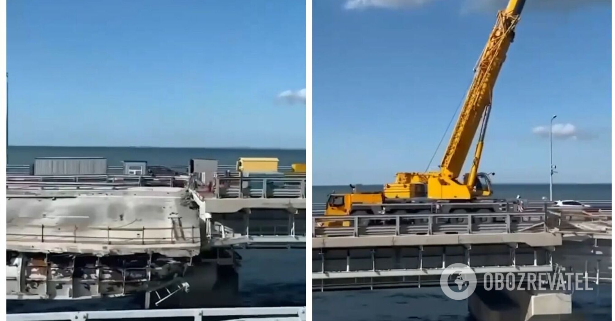 Occupiers repair the Crimean bridge at an accelerated pace: video from the site