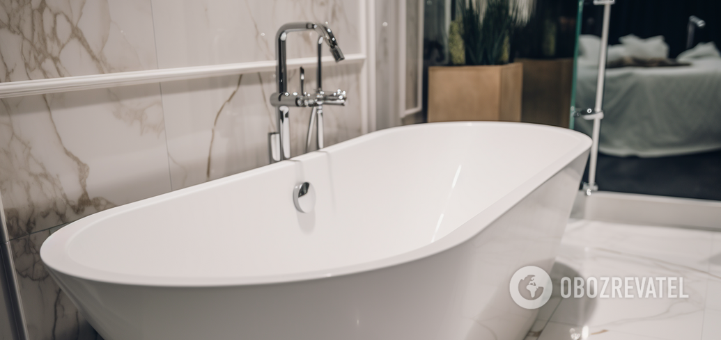 How to clean any dirt on an enamelled bath a simple solution will help