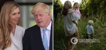 'Moments of calm before the fun': Boris Johnson's pregnant wife charmed with tender shots of her children