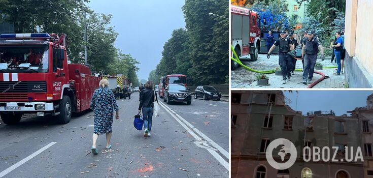 The occupants hit a multi-storey building in Lviv: three people were killed, eight wounded. Photo and video
