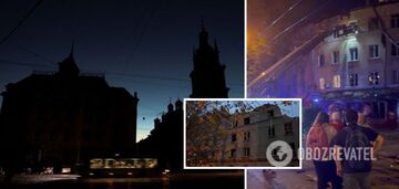 Ratownicy usuwają gruzy: pojawiło się wideo przedstawiające skutki rosyjskiego ataku rakietowego na dom we Lwowie