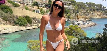 Rizatdinova starred in a revealing bikini on holiday in Spain. Photo