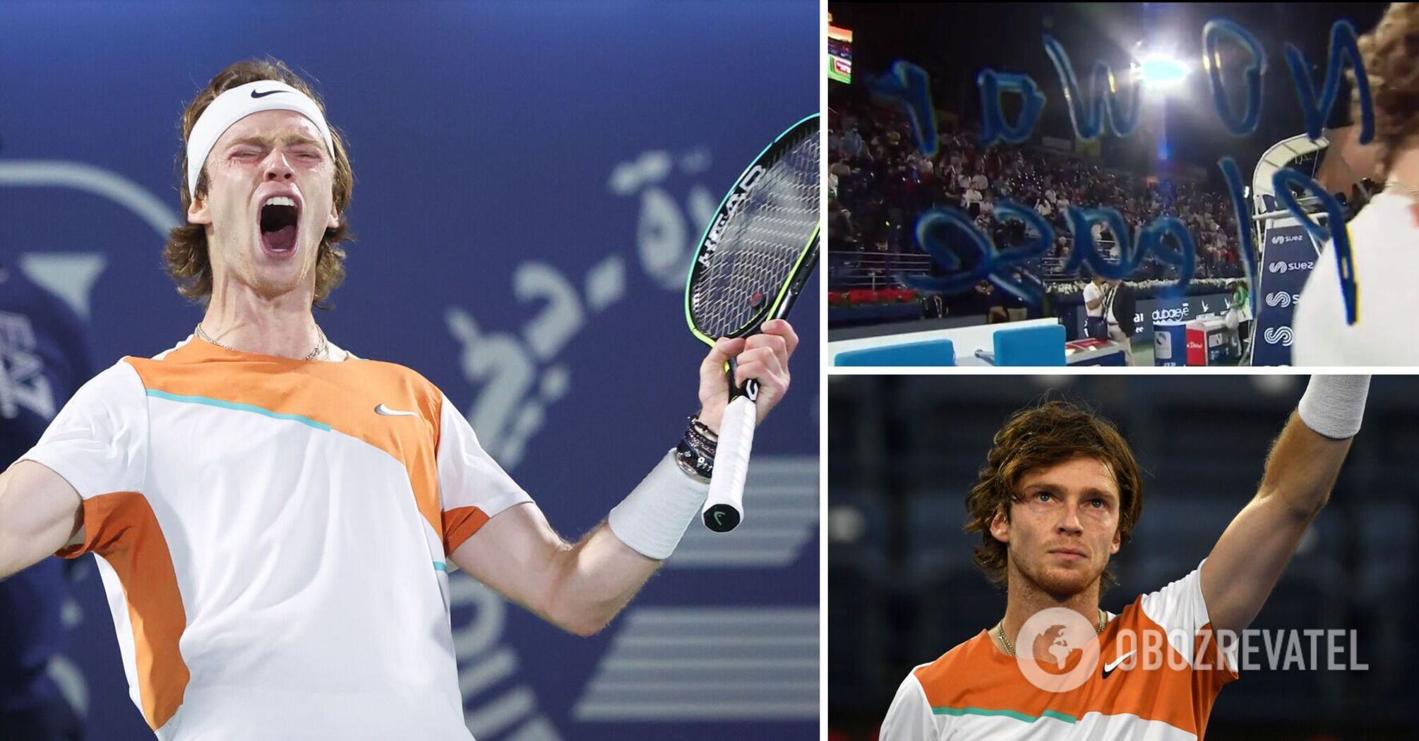 The Russian tennis star says we need to "put the world in order"