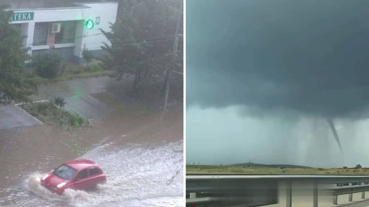 Czy natura podpowiada? W pobliżu krymskiego mostu przeszło tornado, Dżankoja i Kerczu zostały zalane przez ulewy. Wideo