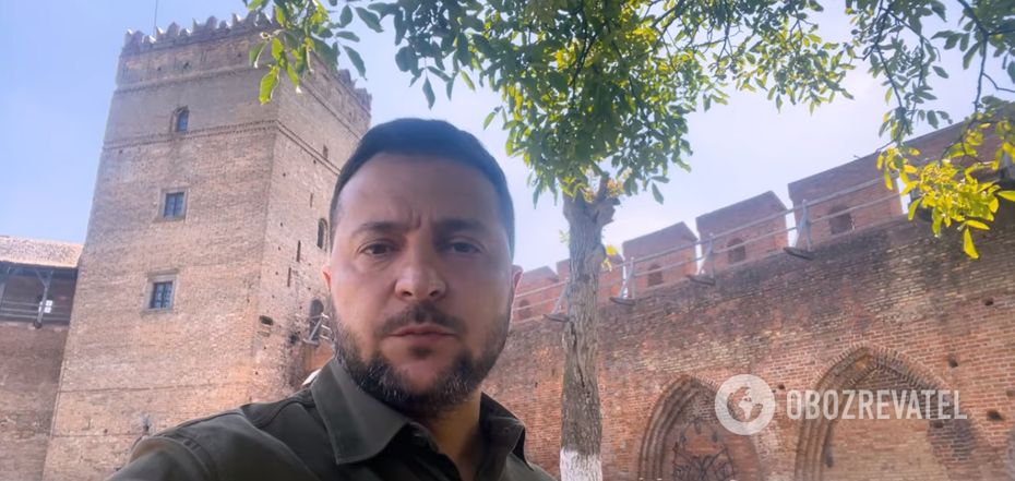 Wołodymyr Zełenski zwrócił się do Ukraińców na Zamku Lubartowskim