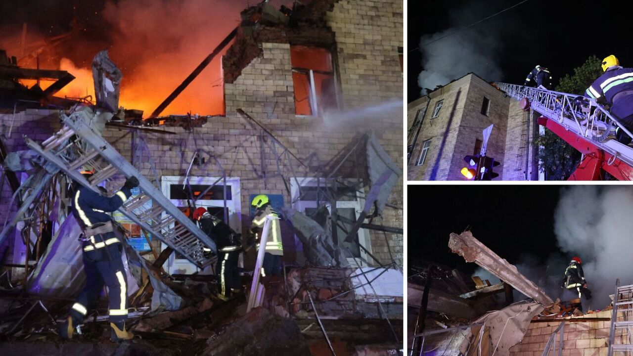 Rosjanie zaatakowali Charków dronami kamikadze: w centrum miasta są trzy przyloty, zniszczono hostel. Zdjęcie