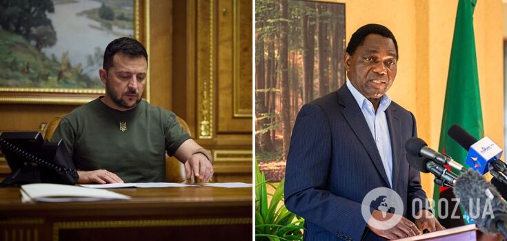 "We are working on the preparation of the Global Peace Summit": Zelenskyy holds talks with Zambian President
