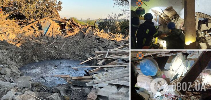 Occupiers launched missile strikes on houses in Zaporizhzhya: people were rescued from under the rubble, there are dead. Photo