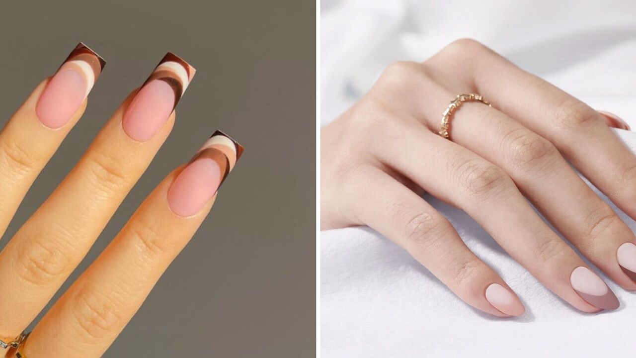 Modny brązowy manicure